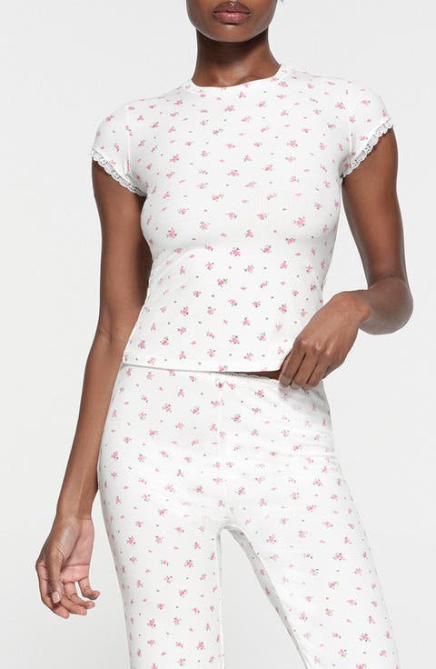 Soft Lounge Lace T-Shirt (Regular & Plus)