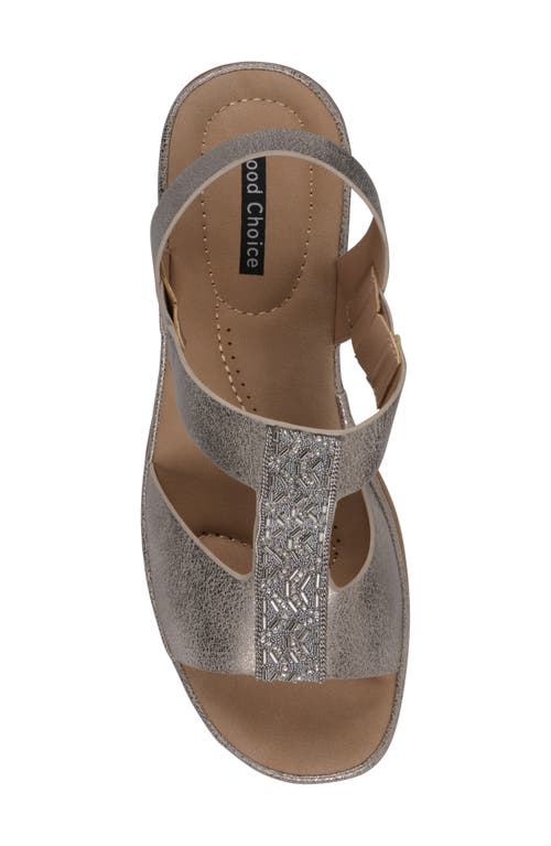 Gc Shoes Elissa Wedge Sandal In Pewter