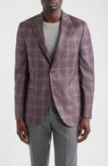 Peter Millar Hartford Classic Fit Russet Check Wool Twill Sport Coat
