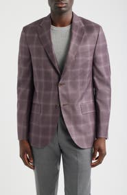Peter Millar Hartford Classic Fit Russet Check Wool Twill Sport Coat
