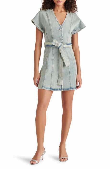 おしゃれ度UP★【STEVE MADDEN】MAISHA ストライプ ミニドレス Steve Madden Maisha Stripe Poplin Mini Shirtdress