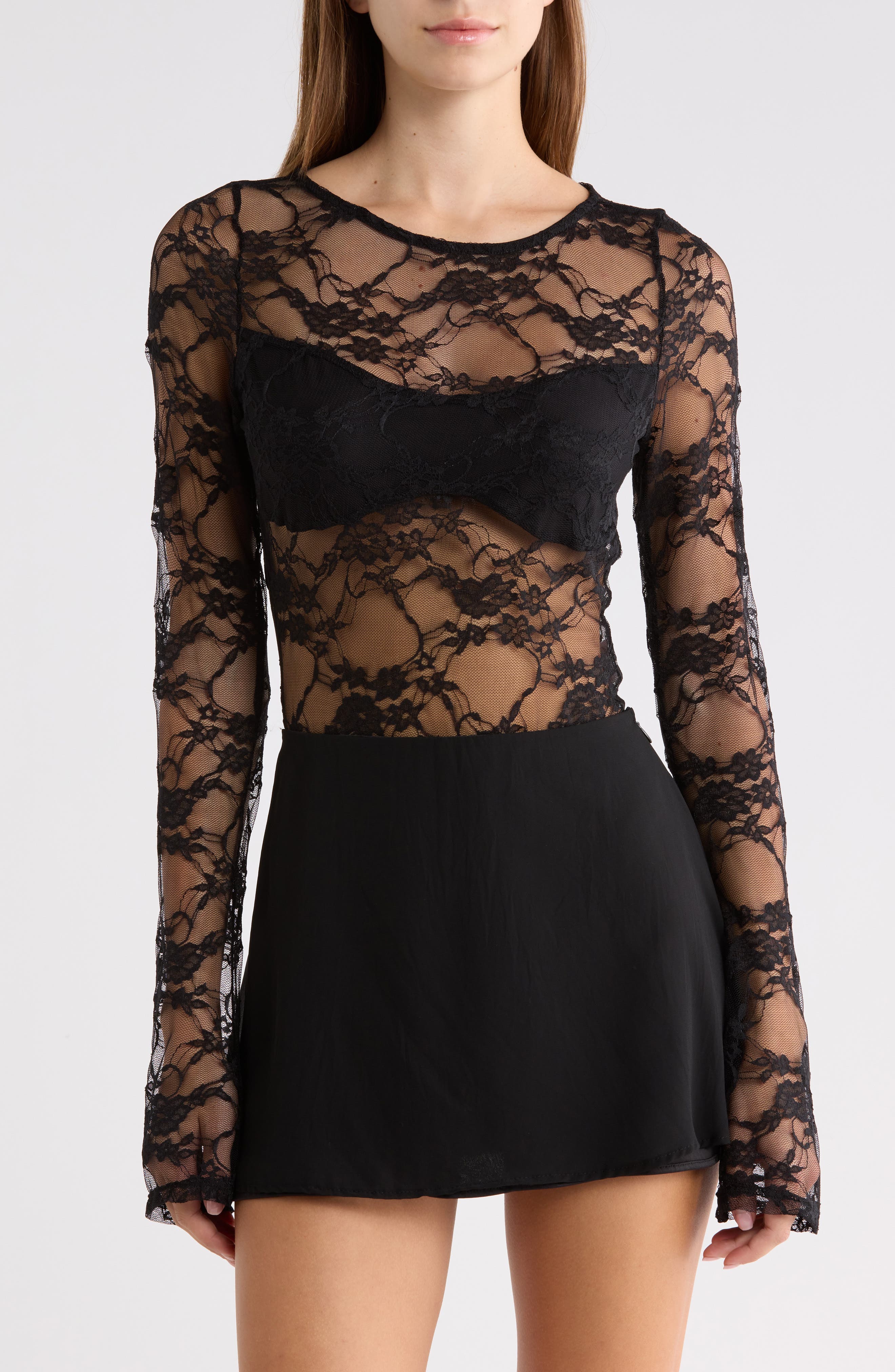 Feelix Long Sleeved Lace Bodysuit
