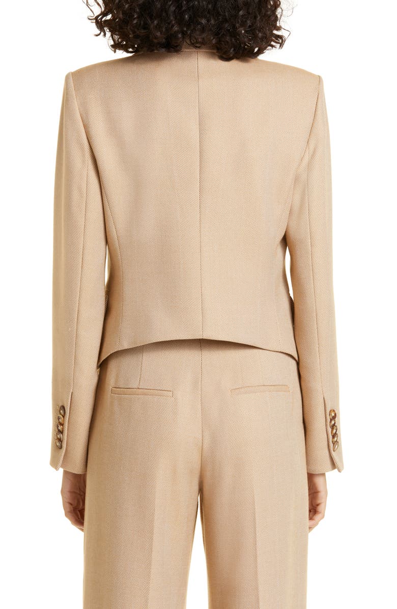 Veronica Beard Hosanna Herringbone Cutaway Dickey Jacket, Alternate, color,