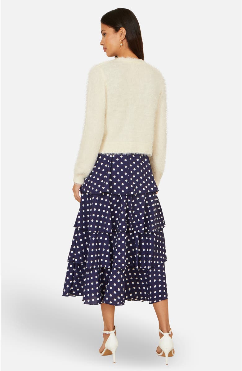 Yumi Eyelash Knit Long Sleeve Cardigan, Alternate, color, Ivory