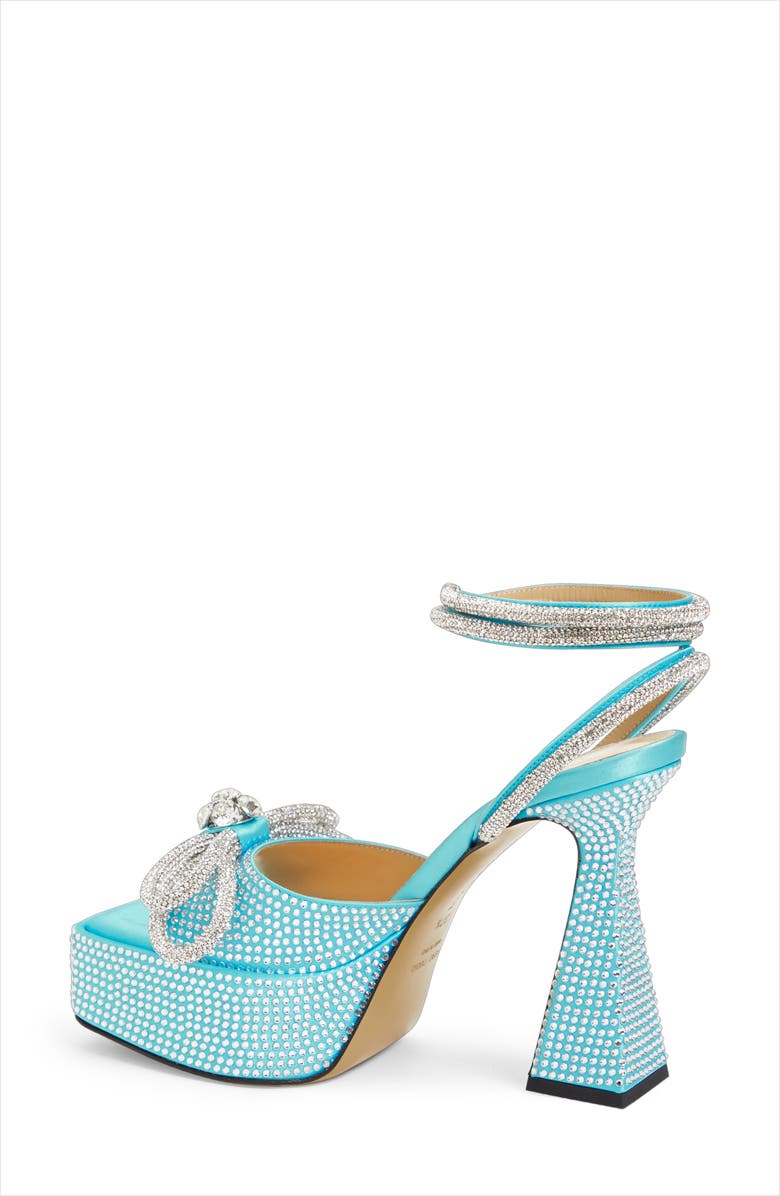 Mach & Mach Double Bow Crystal Platform Sandal, Alternate, color,