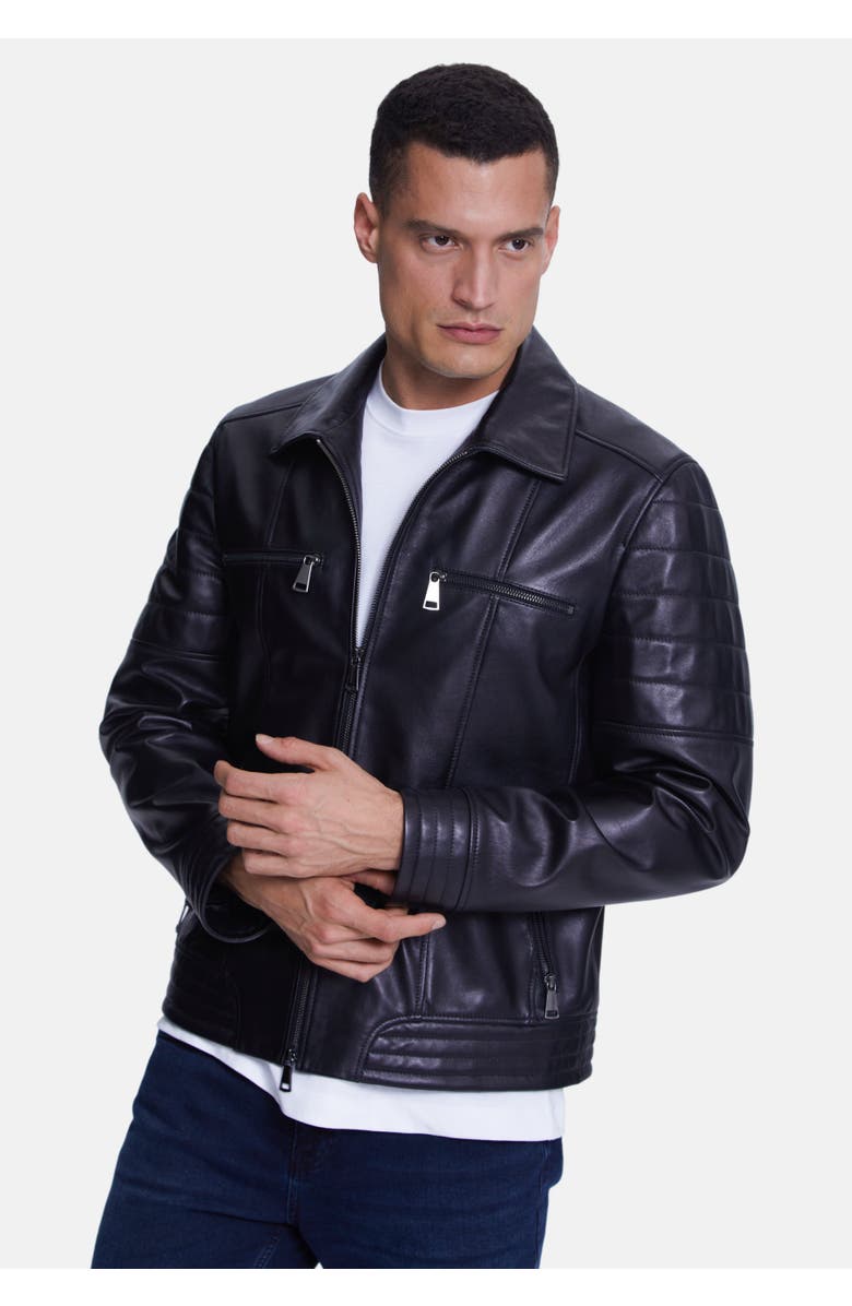 Furniq UK Sebastian Leather Jacket, Alternate, color,