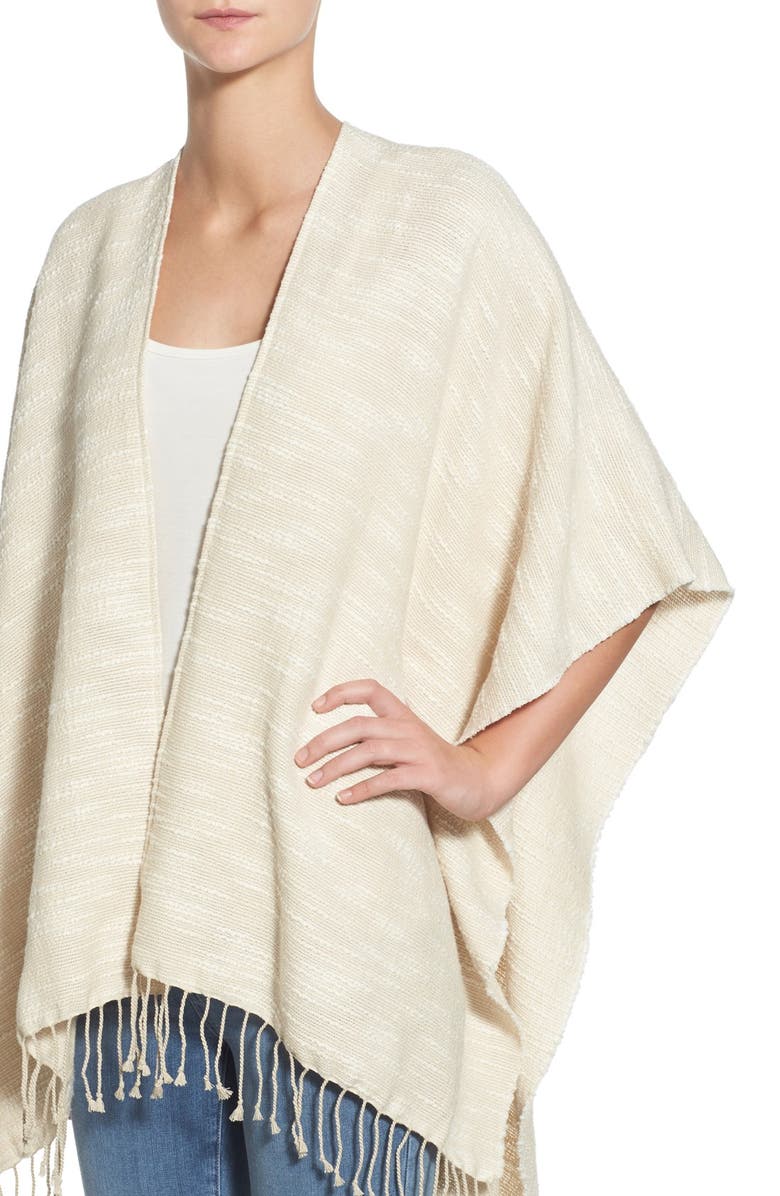 Caslon<sup>®</sup> Textured Woven Poncho, Alternate, color,