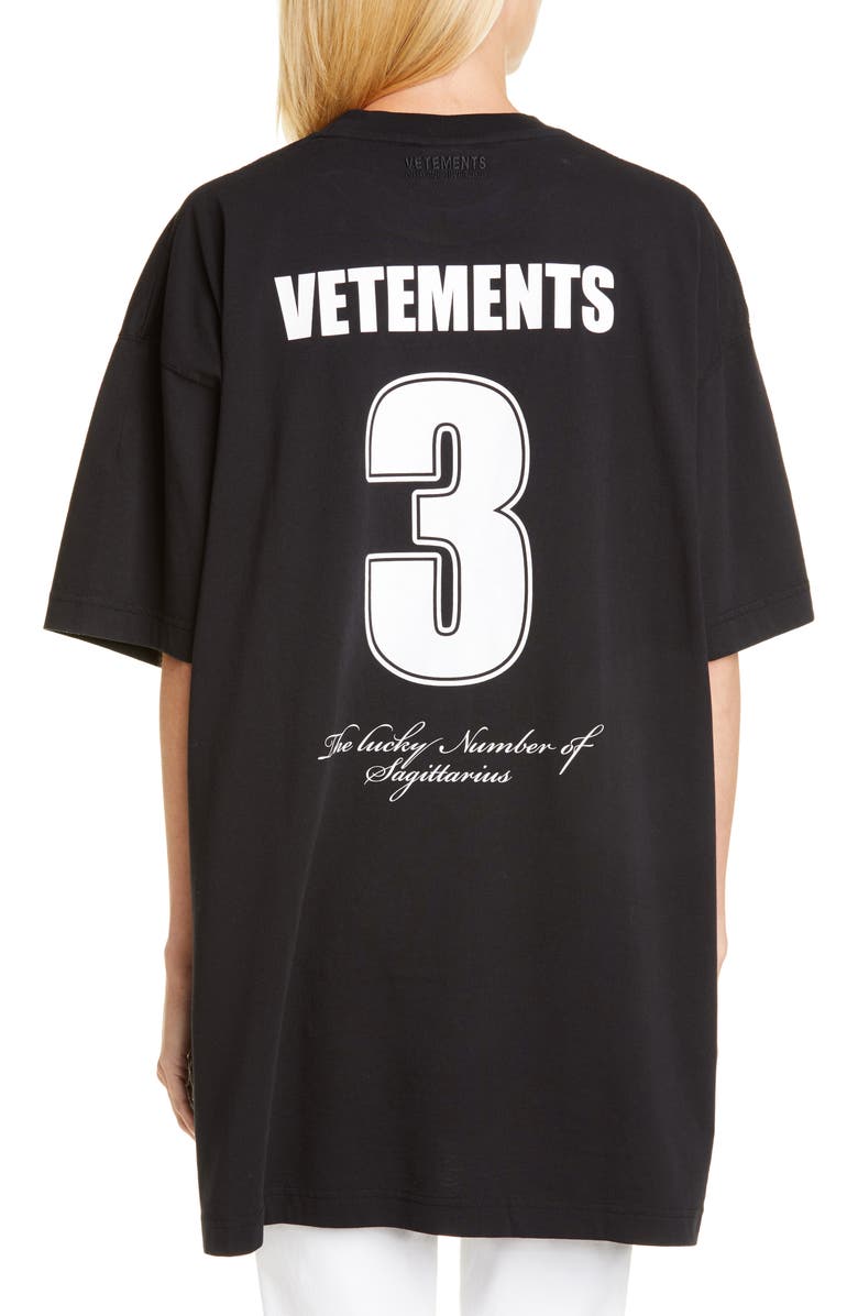 VETEMENTS Planet Number Graphic Oversize Tee, Alternate, color, 