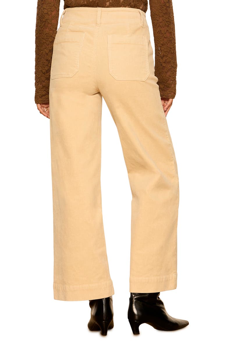 Chelsea Pocket Wide Leg Corduroy Jeans, Alternate, color, LIGHT GOLDIE YELLOW