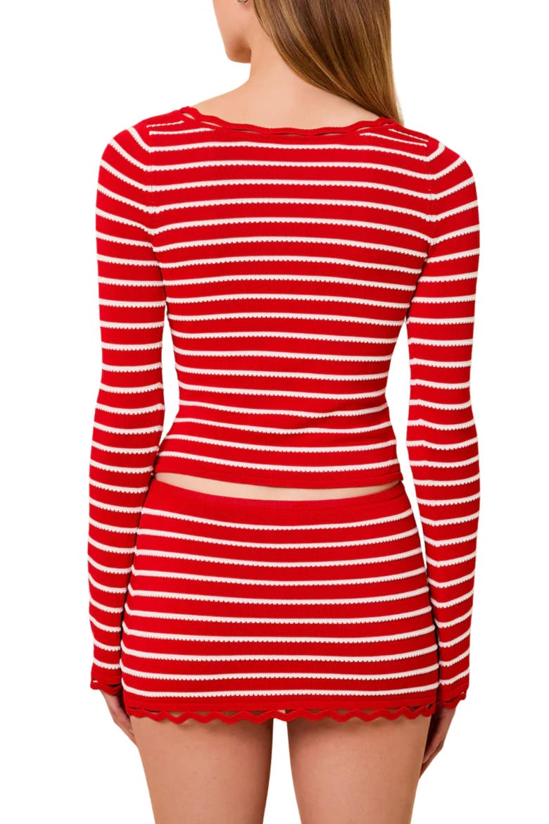The Peneope Stripe Top, Alternate, color, LIPSTICK RED