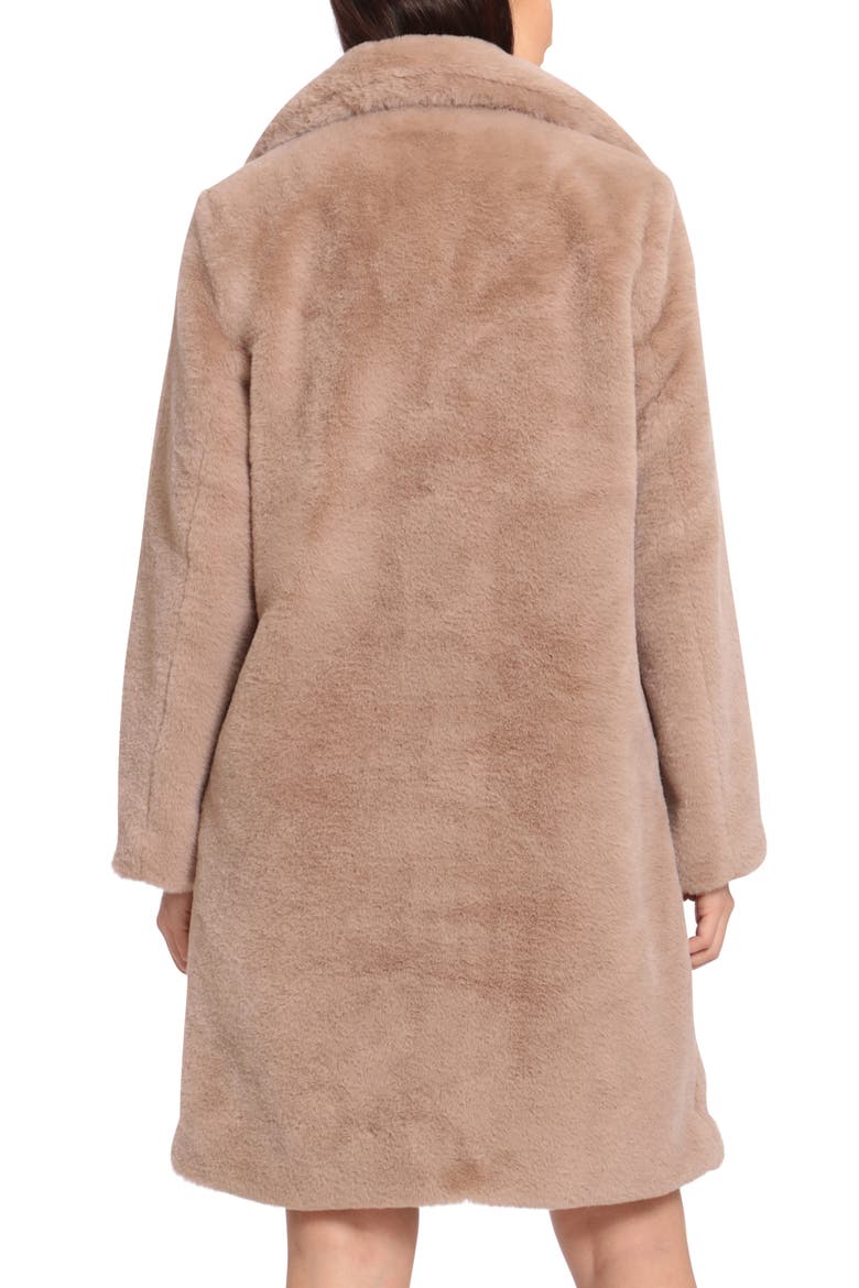 Faux Fur Coat, Alternate, color, TAUPE