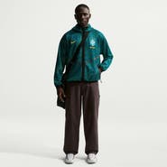 Nike Men's Nike Green Brazil National Team 2026 Anthem Mesh Dri-FIT Full-Zip Hooded Jacket
