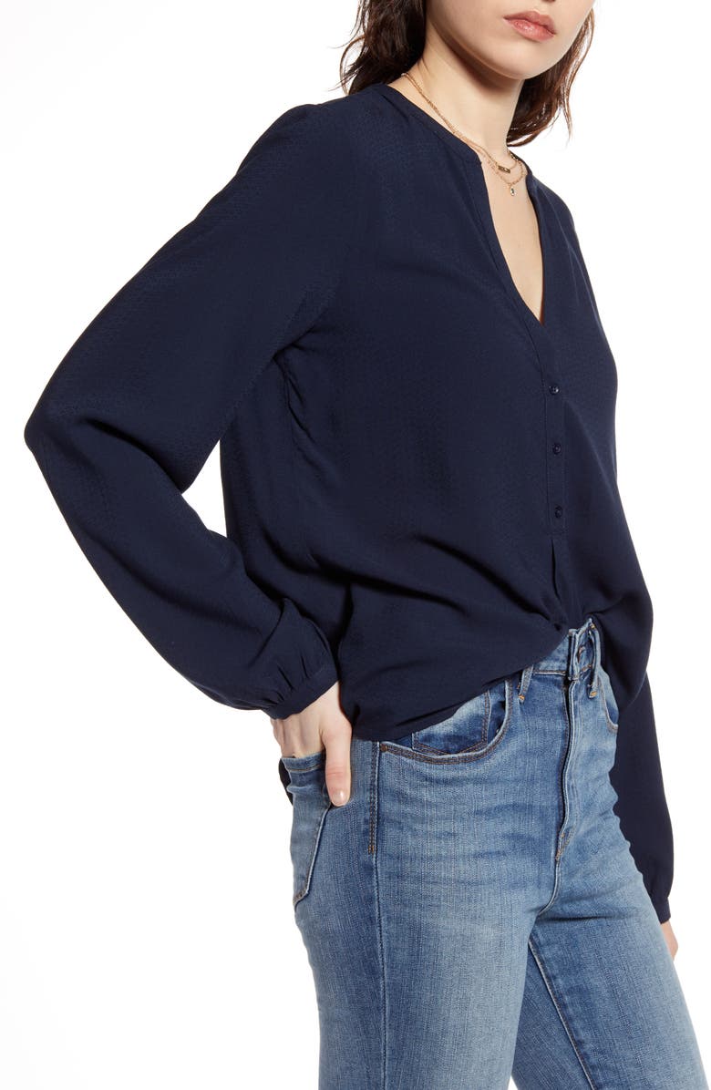Treasure & Bond Popover Long Sleeve Blouse, Alternate, color, 