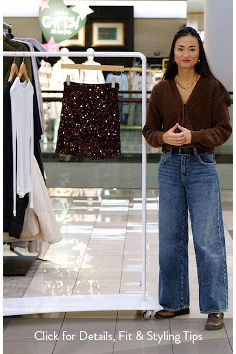 Sequin Velvet Miniskirt video