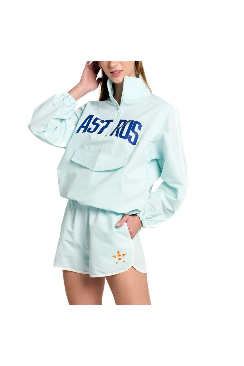Women's Lusso Light Blue Houston Astros Parker Half-Zip Jacket, Alternate, color, Light Blue