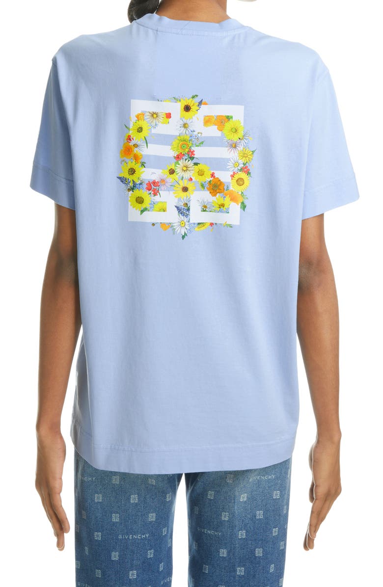 Givenchy 4G Peace Flowers Graphic Tee, Alternate, color, 