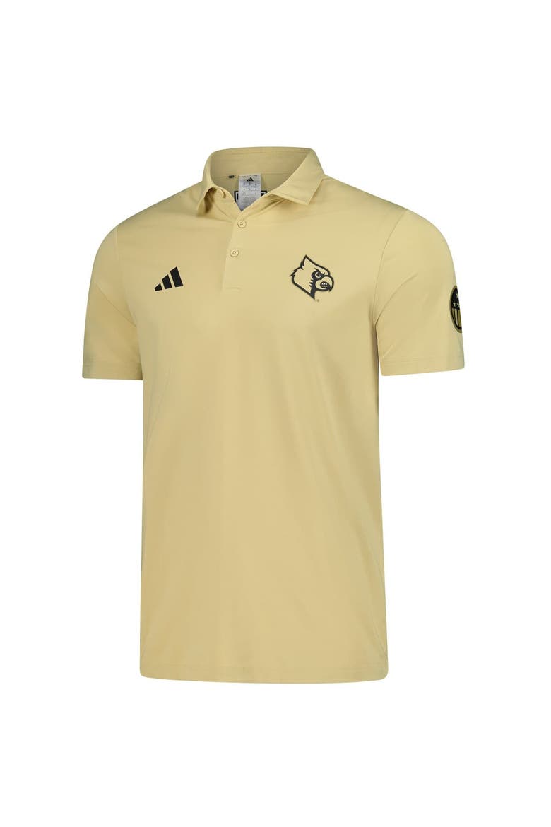 Men's adidas Tan Louisville Cardinals Salute to Service Ultimate365 Solid Polo, Alternate, color, Tan