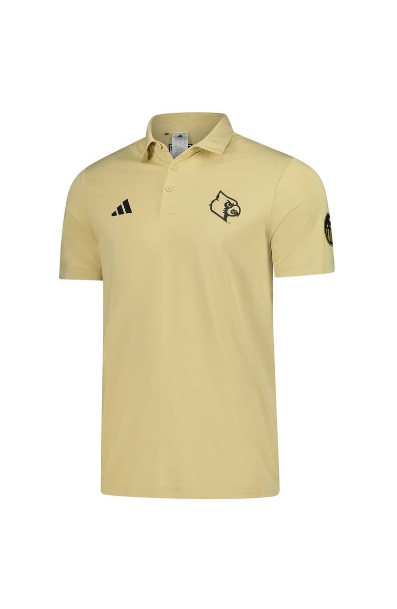 adidas Men's adidas Tan Louisville Cardinals Salute to Service Ultimate365 Solid Polo, Alternate, color, Tan