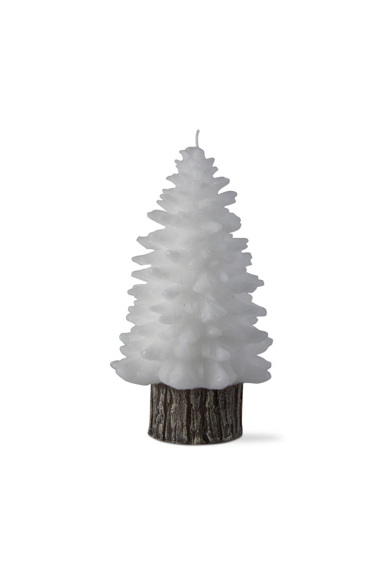 Spruce Tree Shaped Candle, Main, color, White