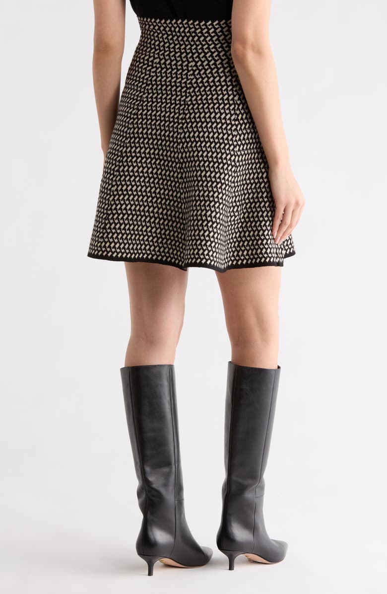 MAX STUDIO Mini Sweater Skirt, Alternate, color, Black/ Bone Hook