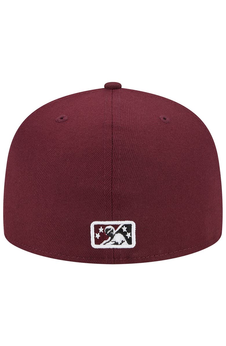 New Era Men's New Era Maroon Fayetteville Woodpeckers Theme Nights Eighty Deuces 59FIFTY Fitted Hat, Alternate, color, 