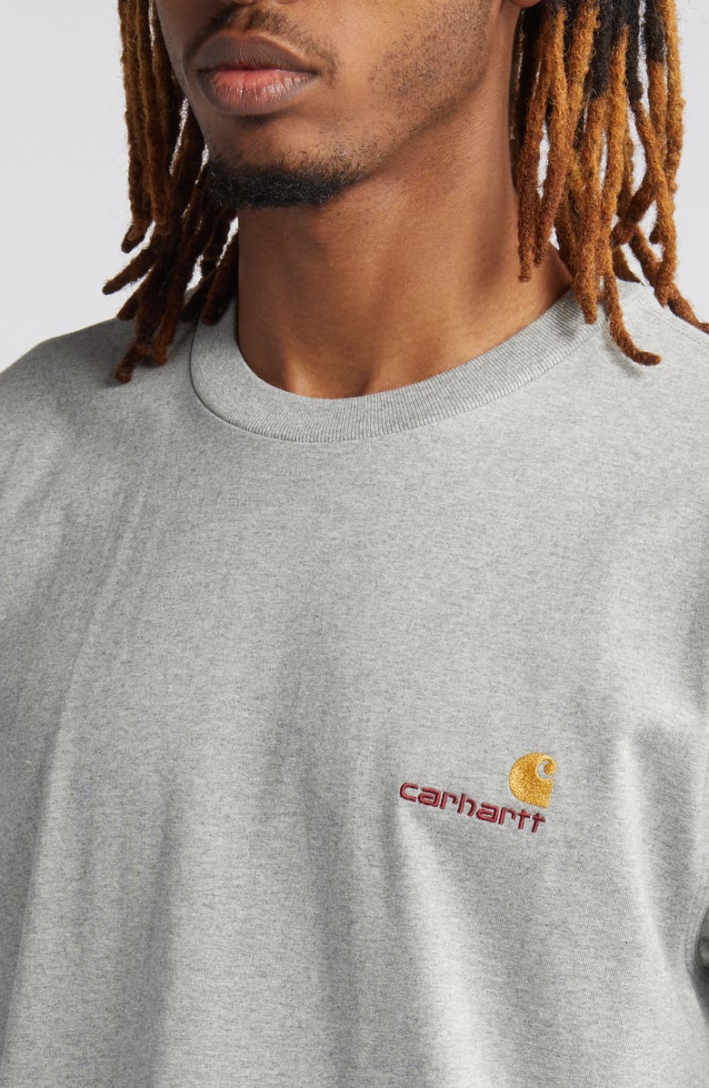 Carhartt Work In Progress Embroidered Organic Cotton Logo T-Shirt, Alternate, color, 