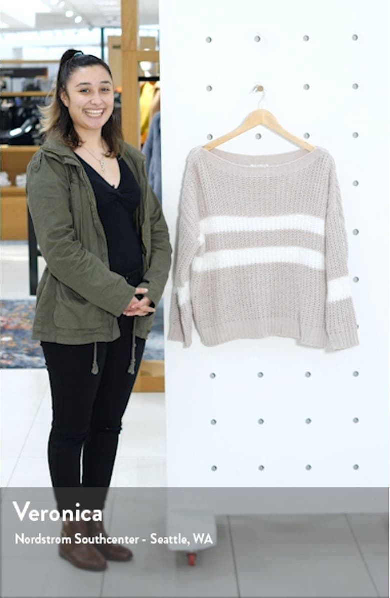 Eyelash Stripe Chenille Sweater, sales video thumbnail