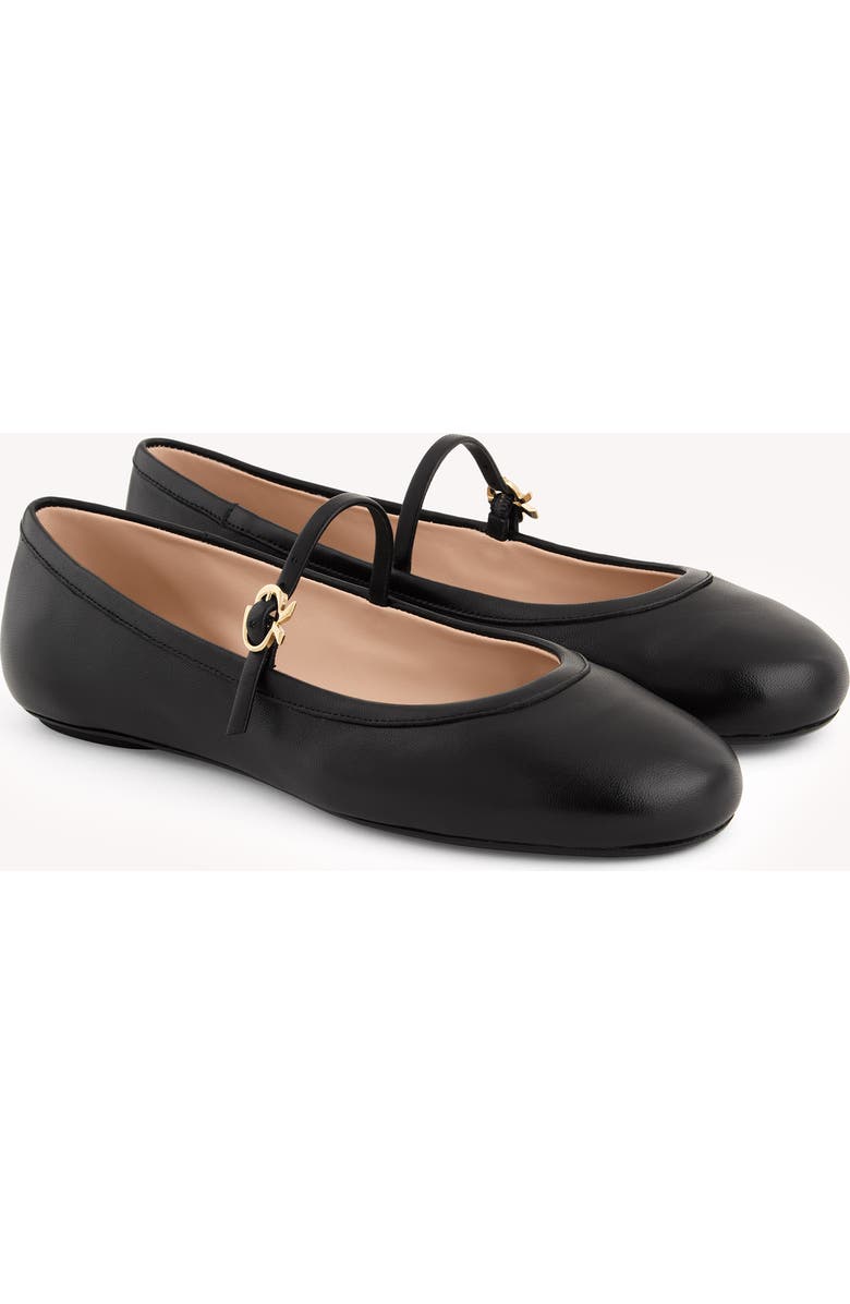 Gianvito Rossi Carla Ballerina, Alternate, color, Black