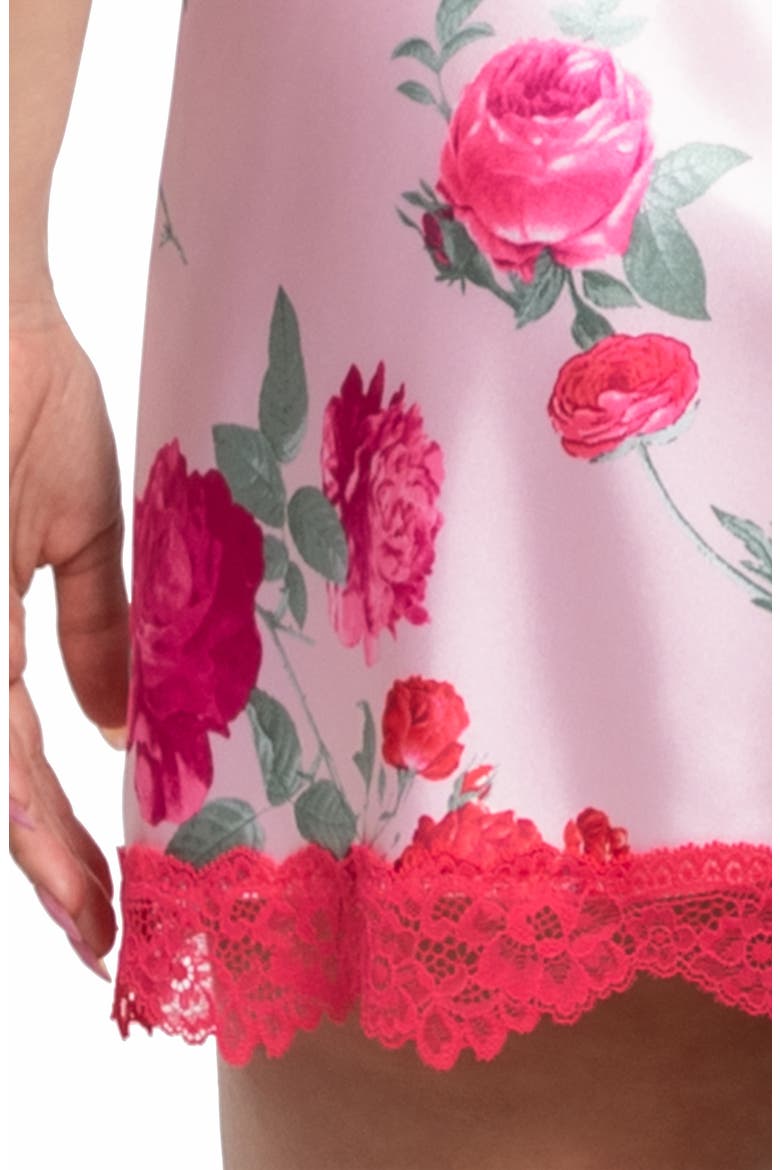 Alyssa Floral Satin Chemise, Alternate, color, LIGHT PINK