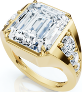 Bliss Diamond Certified 8ct Men's Mike Emerald Diamond Anniversary Ring Gold Lab Grown