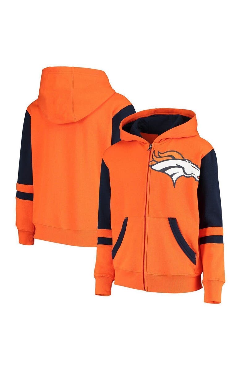 Outerstuff Youth Orange Denver Broncos Stadium Full-Zip Hoodie, Main, color,