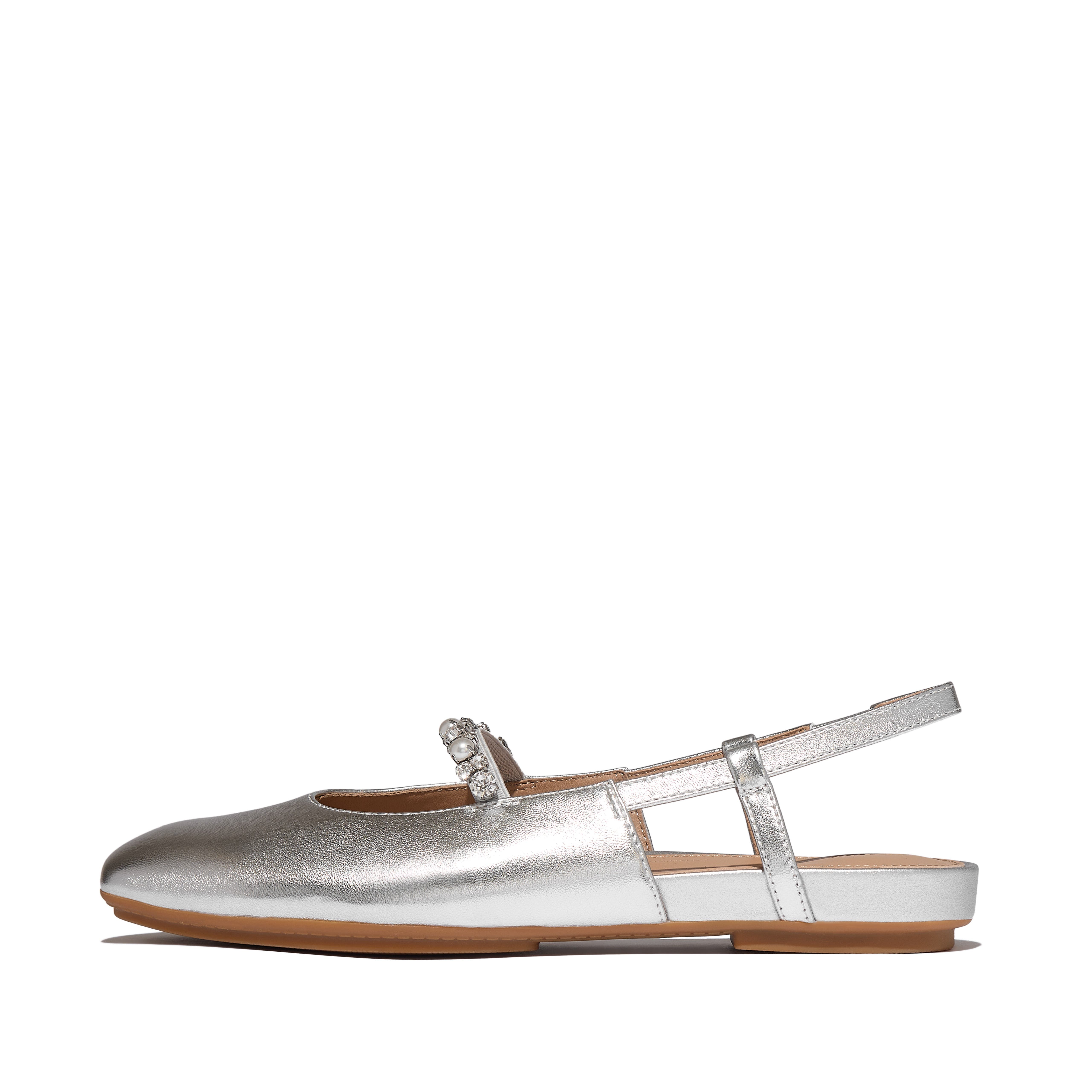 FitFlop Delicato Pearl-Crys Slingback, Alternate, color, Black