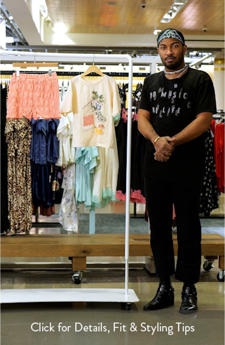 Kids' Cotton Graphic T-Shirt & Gingham Shorts Set, sales video thumbnail