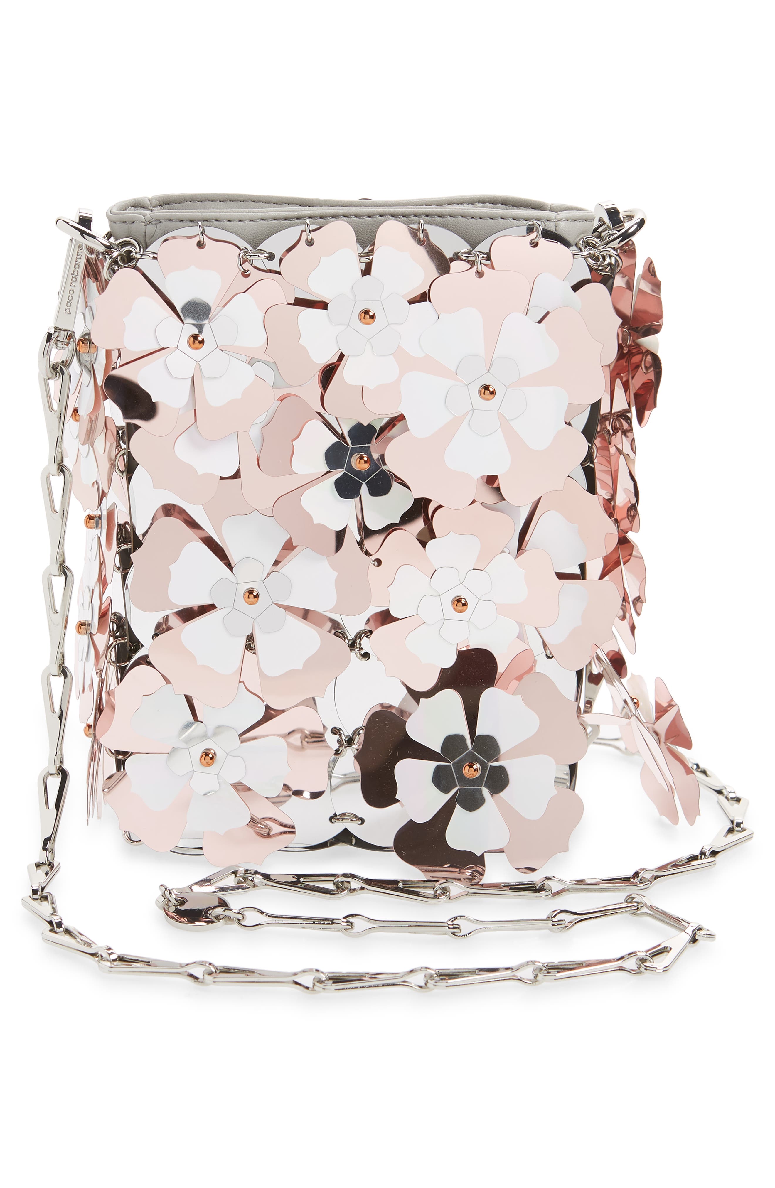 Rabanne paco rabanne Mini Sparkle Bloom Crossbody Bag, Alternate, color, 