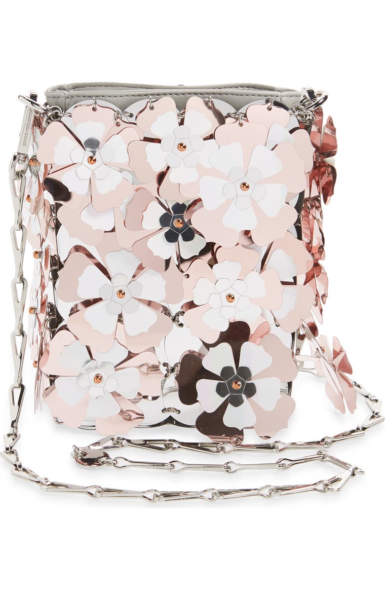 Rabanne paco rabanne Mini Sparkle Bloom Crossbody Bag, Alternate, color,