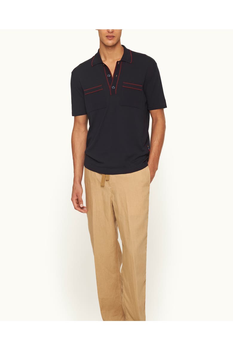 Keeling Tailored-Fit Polo Shirt, Main, color, Night Iris/Damson