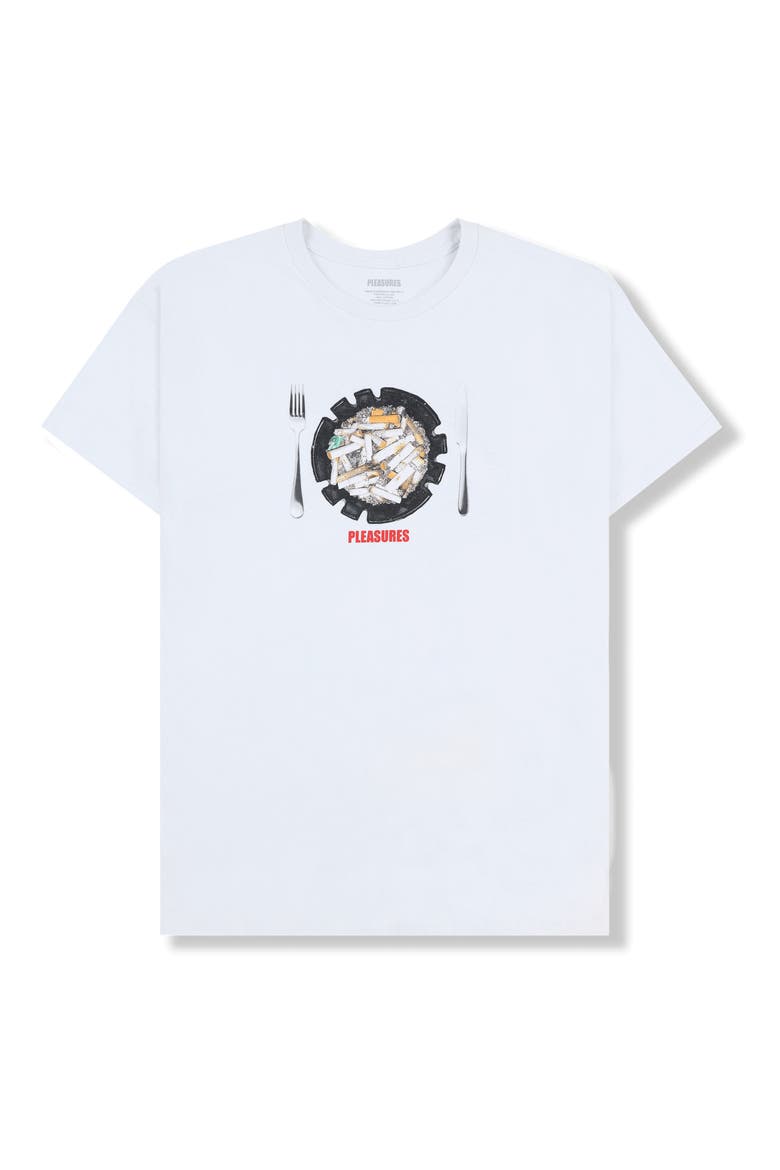 Dinner Cotton Graphic T-Shirt, Alternate, color, WHITE