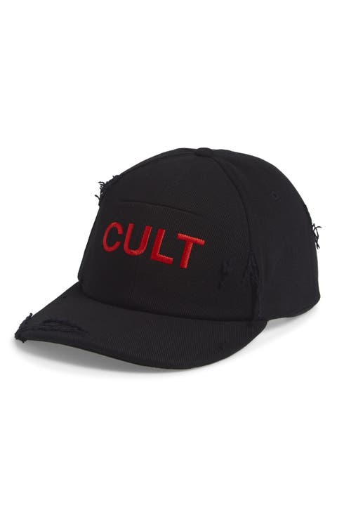 Gender Inclusive Cult Distressed Cotton Twill Baseball Cap