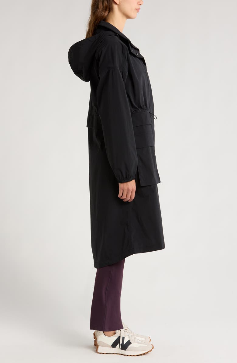 Zella Step Out Water Repellent Jacket with Stowaway Hood, Alternate, color, 