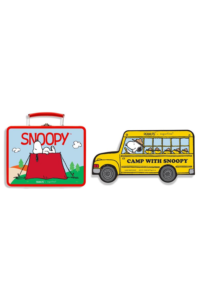 sugarfina x Peanuts 3-Piece Candy Lunchbox & 2-Piece Candy Bento Box Set, Main, color, 