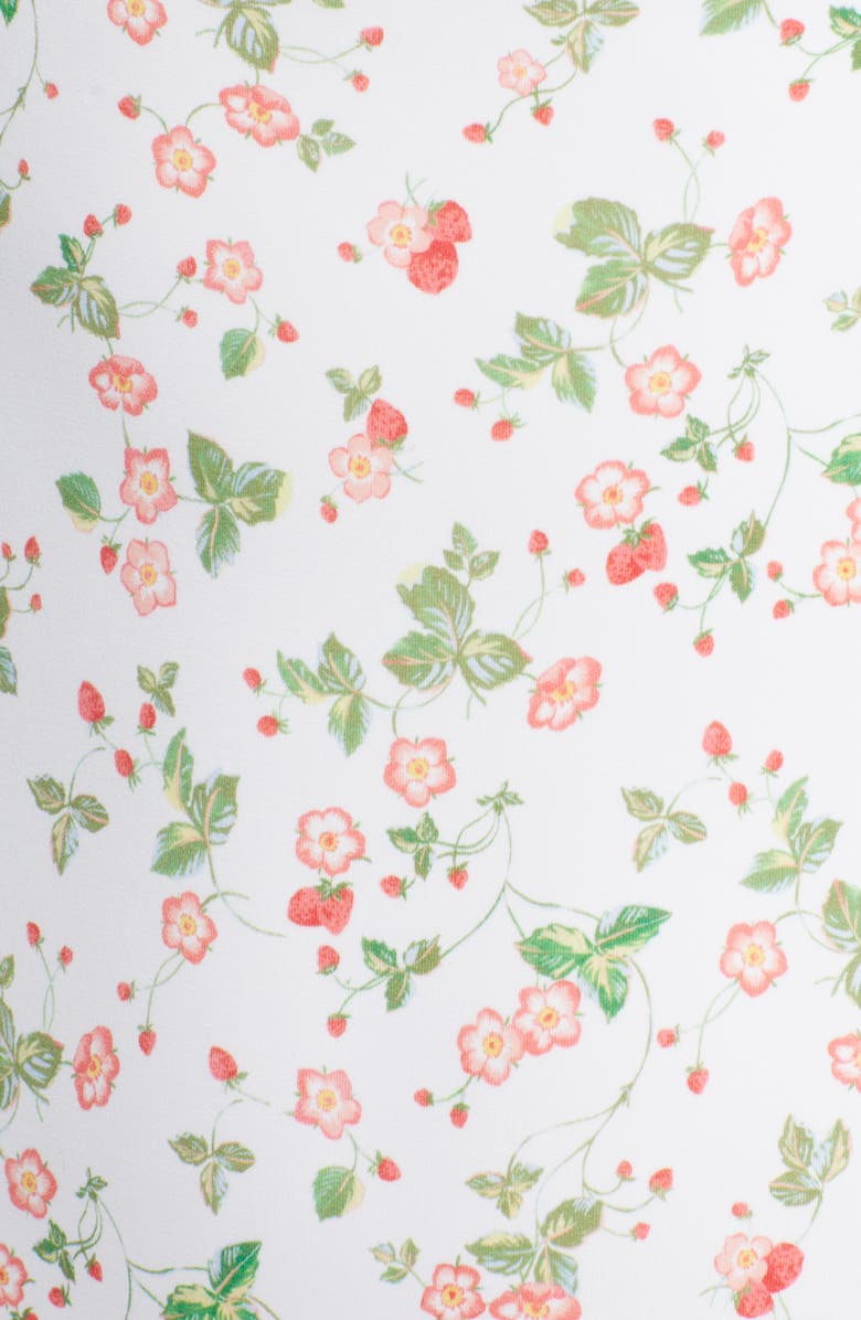 PacSun Elise Ruffle One-Piece Swimsuit, Alternate, color, White Floral Gingham