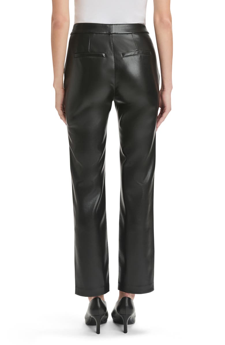 Favorite Daughter The Carla Faux Leather Flare Pants, Alternate, color, Raven