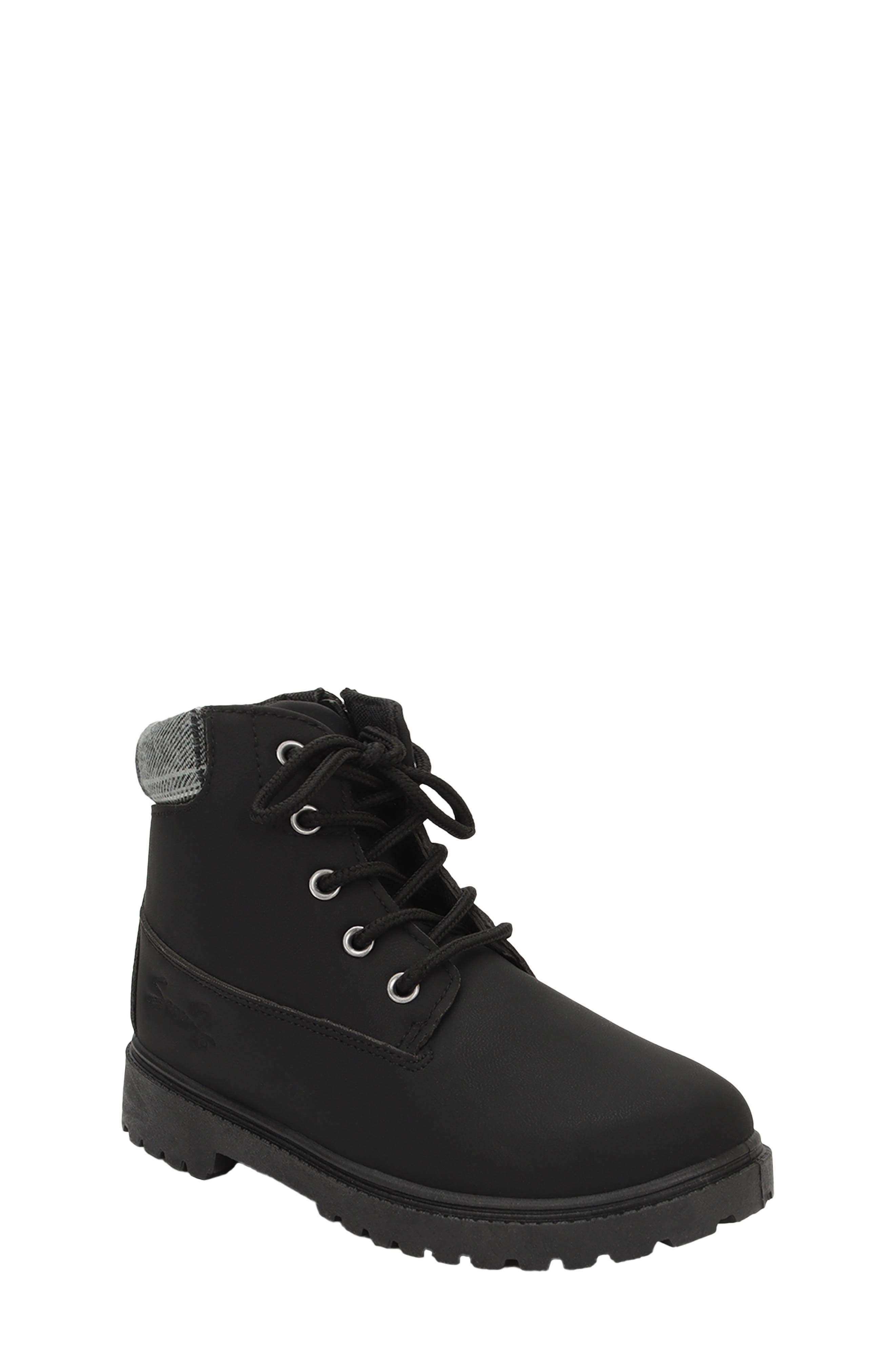 Kids' Tudor Faux Leather Combat Boot