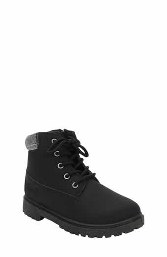 Kids' Tudor Faux Leather Combat Boot