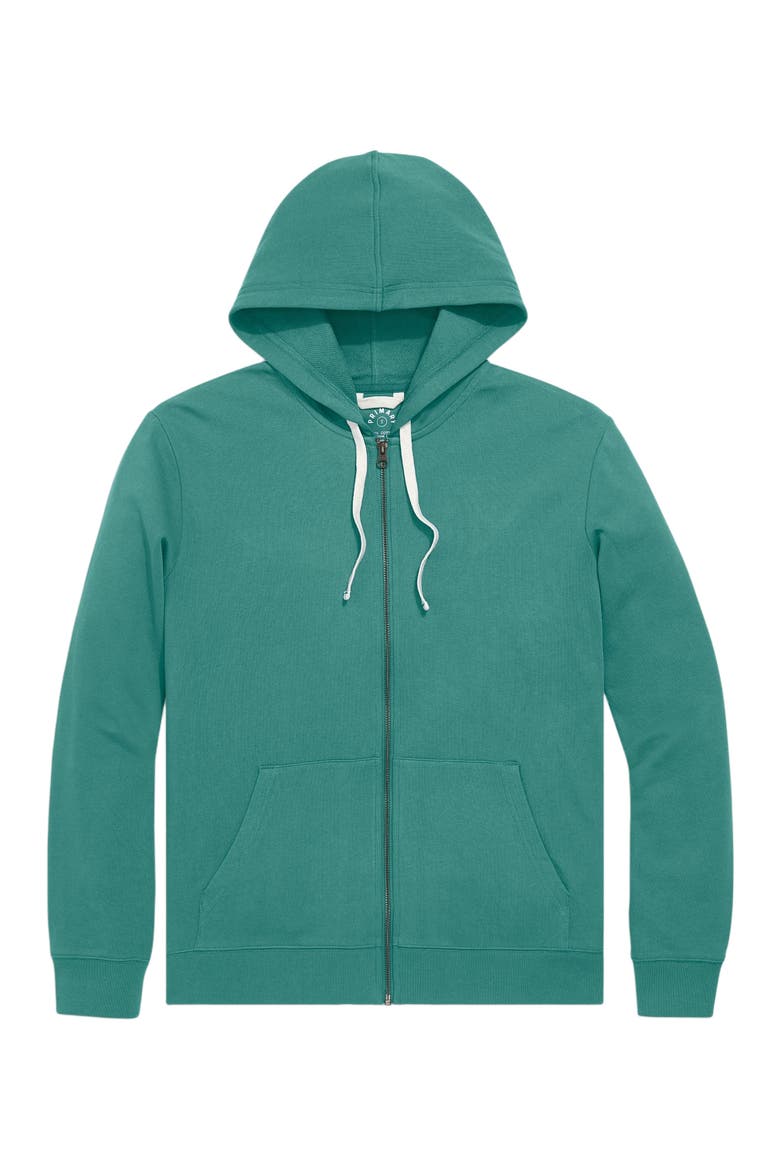 Unisex Fit 24/7 Zip Hoodie, Main, color, Sunwashed Teal
