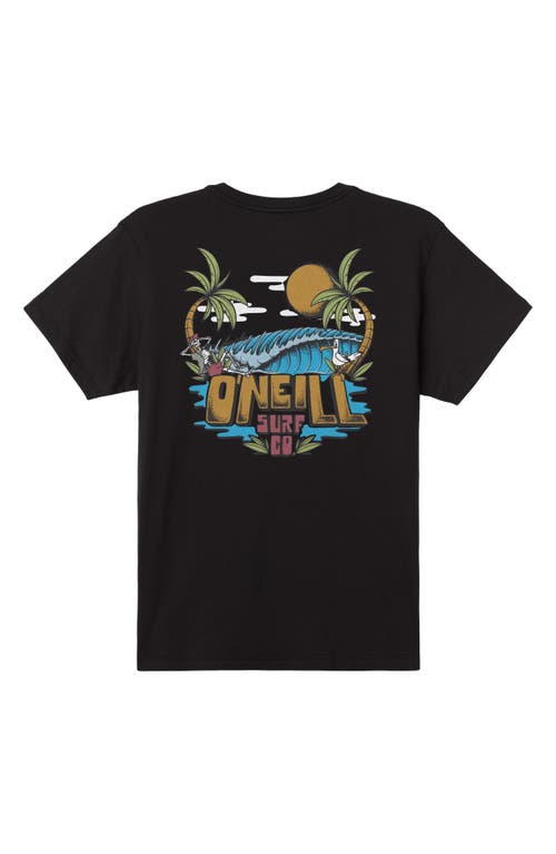 O'neill Kids' Chillin' Bones Cotton Graphic T-shirt In Black