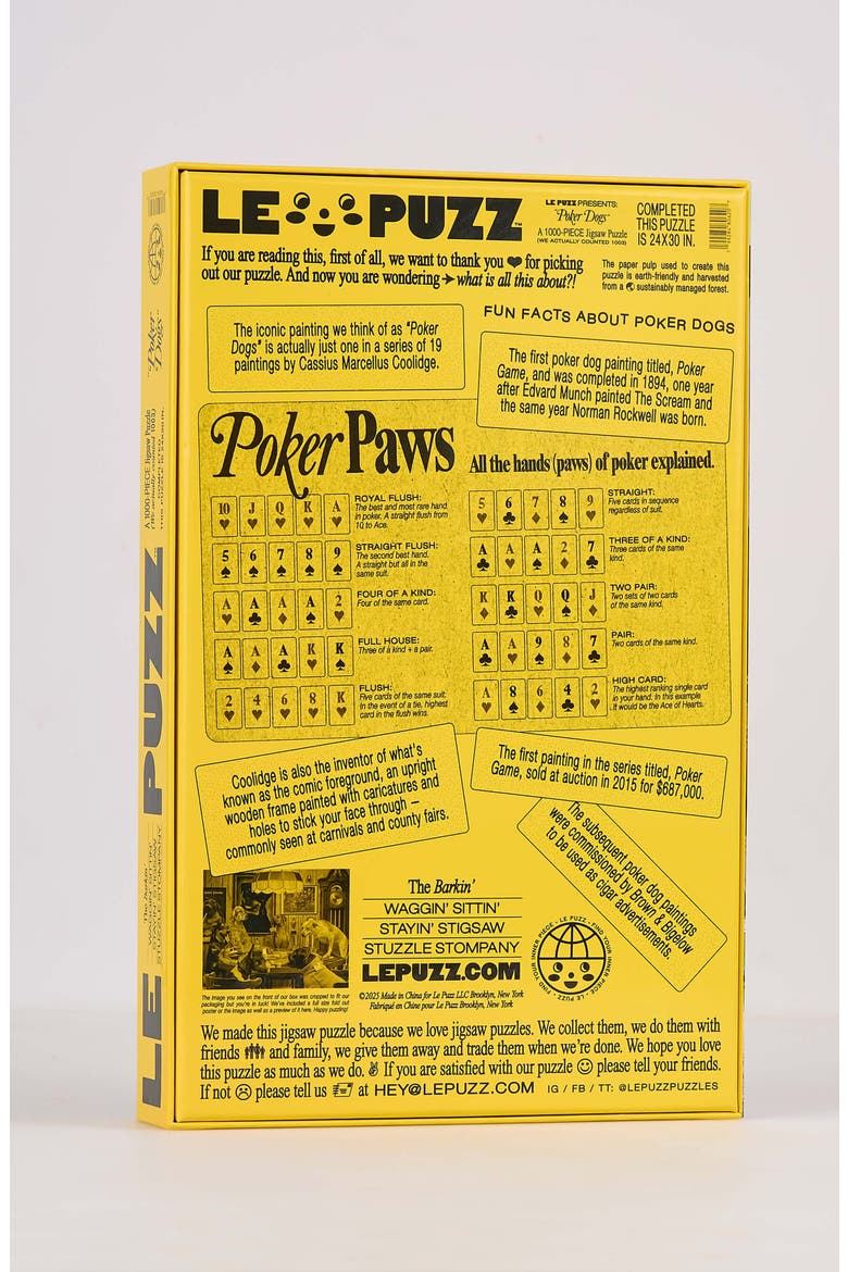 Poker Dogs 1000-piece Jigsaw Puzzle, Alternate, color, Brown