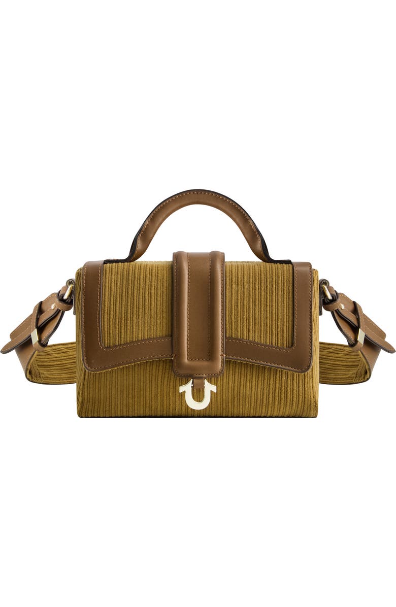 True Religion Corduroy Mini Satchel Bag, Main, color, Brown