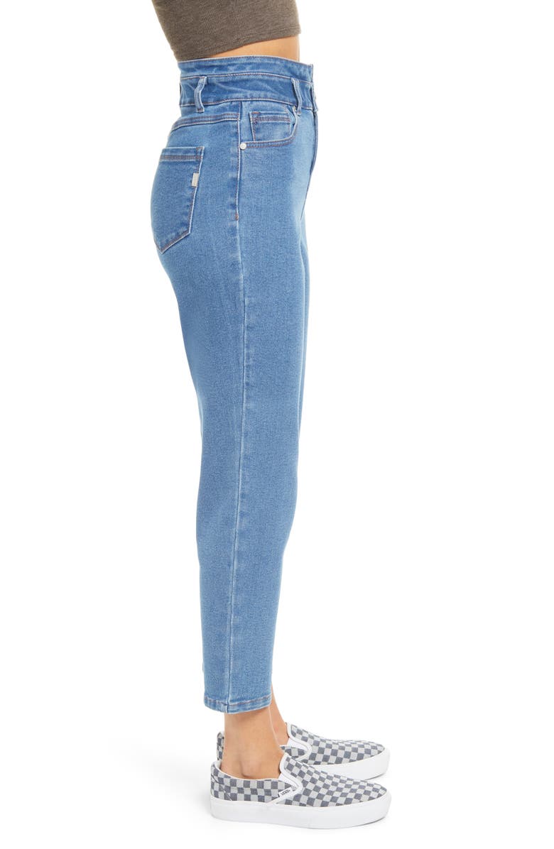 1822 Denim Re:Denim High Elastic Waist Relaxed Fit Ankle Straight Leg Jeans, Alternate, color, 