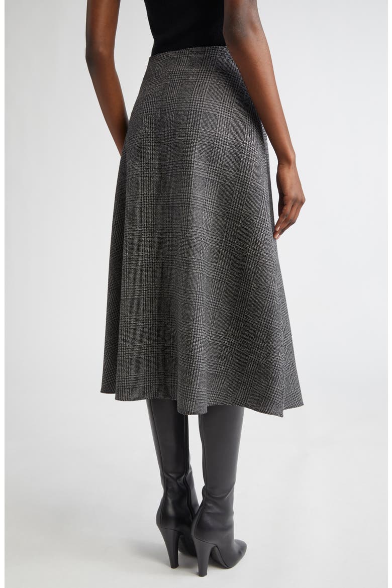 Draped Wool Wrap Skirt, Alternate, color, BLACK/ WHITE